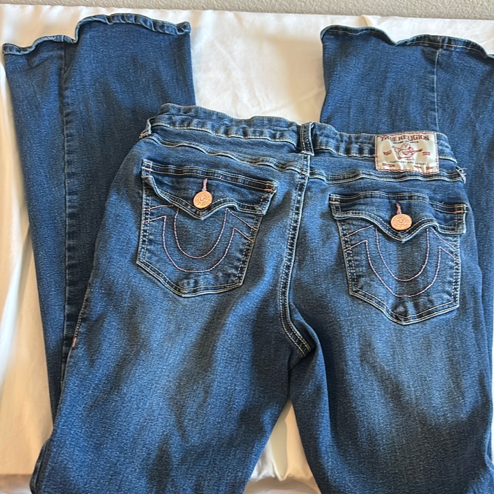 PINK SEAM True Religion Women's Indigo Boot Cut Jeans